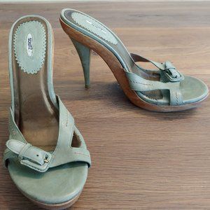 SCHUTZ wooden mules, size 10